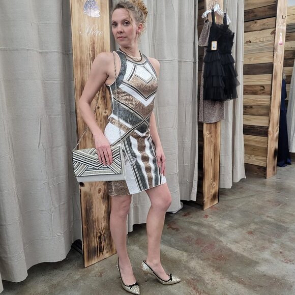 Express Sequin Dress - Bodycon - Size S - Picture 1 of 4